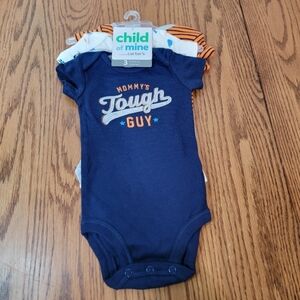 Child of Mine Newborn Carter 3 pack Bodysuits Short Sleeve
